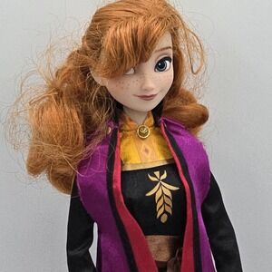 Princess Anna Frozen Disney Doll 11" Brushable Hair Boots Cape